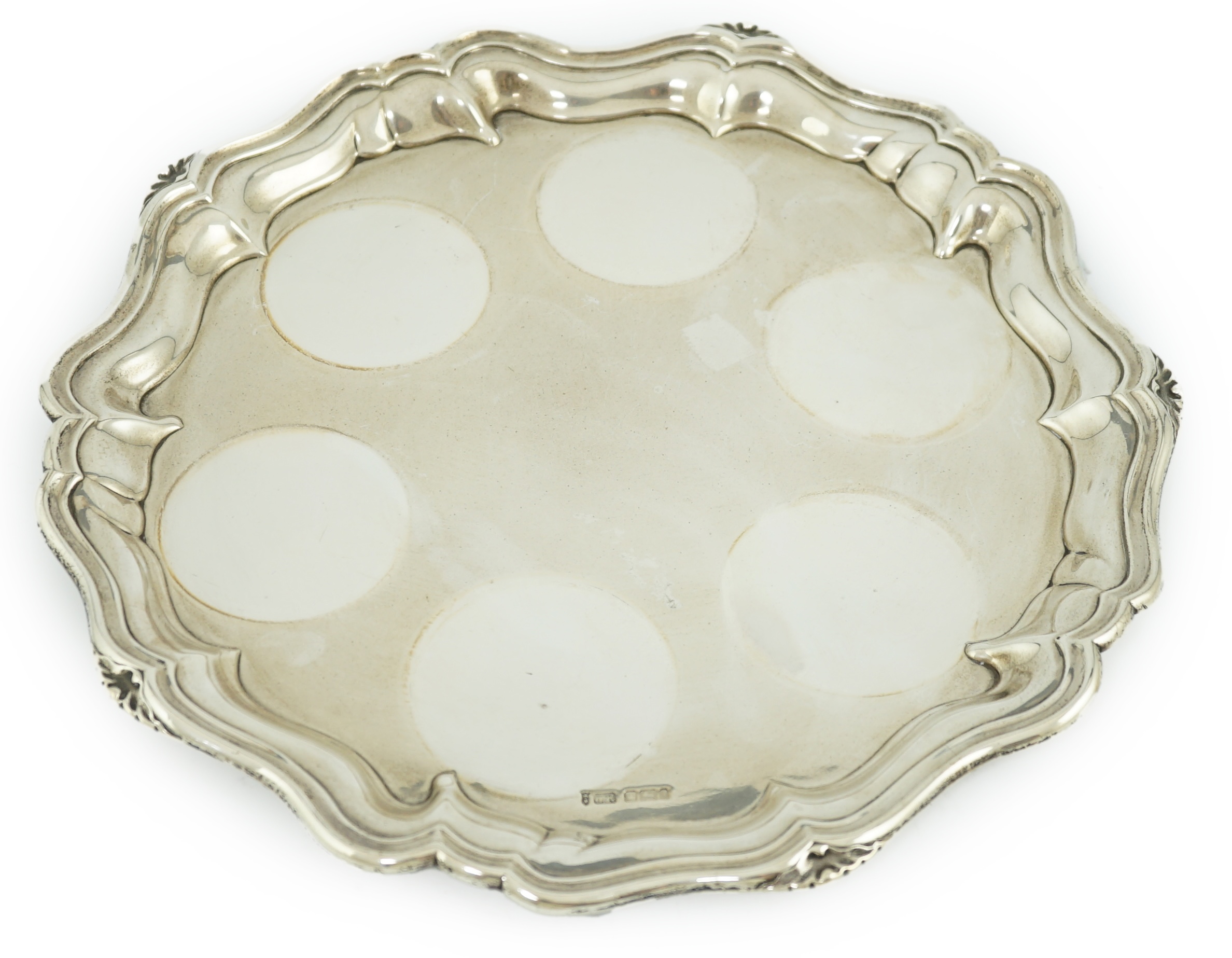 An Edwardian silver salver